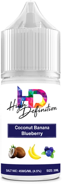 High Definition Coconut Banana Blueberry 30mL salt nic e-liquid
