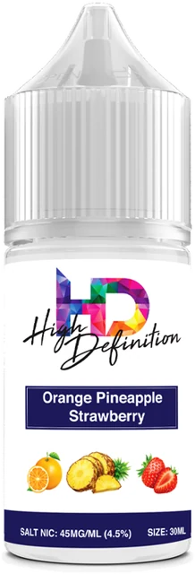 High Definition Orange Pineapple Strawberry 30mL salt nic e-liquid