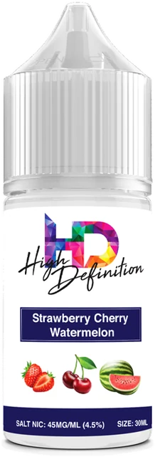 High Definition Strawberry Cherry Watermelon 30mL salt nic e-liquid
