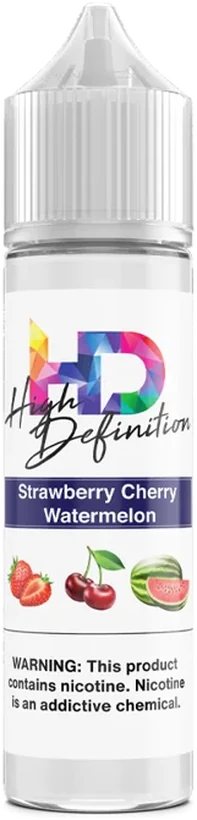 High Definition Strawberry Cherry Watermelon 60mL freebase e-liquid