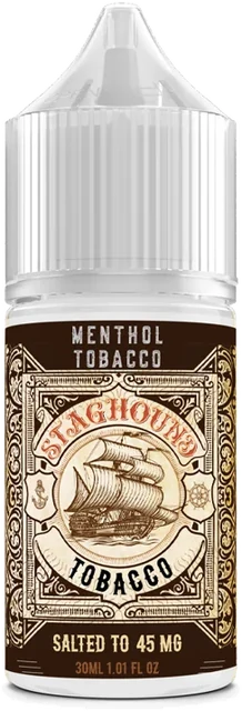 StagHound Menthol Tobacco 30mL salt nic e-liquid